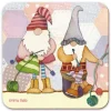 Emma Ball Knitting Gnomes Coaster