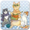 Emma Ball Knitting Kitten Coaster