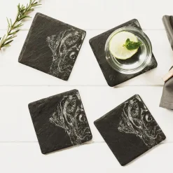 Selbrae Labrador - Set of 4 Slate Coasters