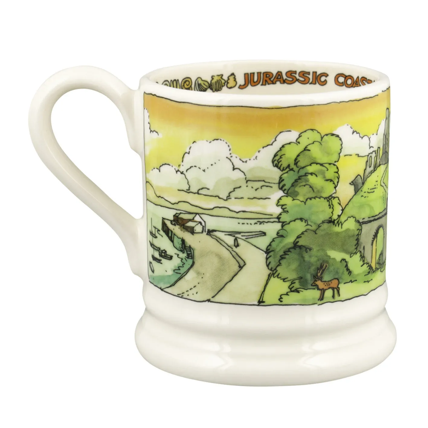 Emma Bridgewater Landscapes of Dreams Jurassic Coastline 1/2 Pint Mug
