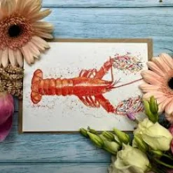 Jen Winnett Larry the Lobster Eco-Card