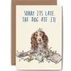 Bewilderbeest Late Spaniel Greetings Card