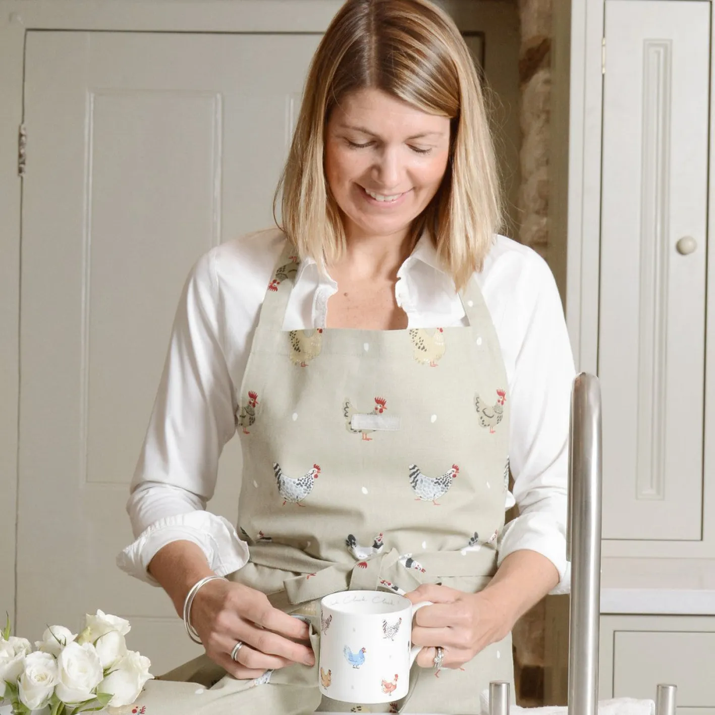 Sophie Allport Lay a Little Egg Hen Adult Apron