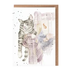 Wrendale Designs 'Lazy Sunday' Cat Greetings Card