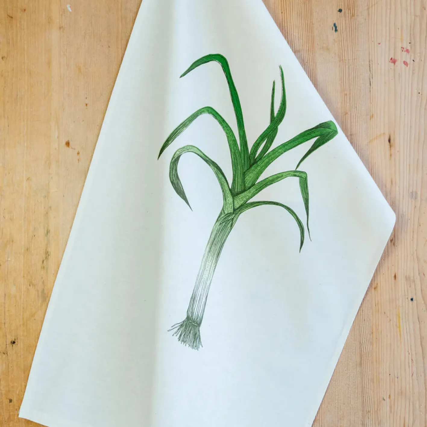 Lottie Day Leek Tea Towel