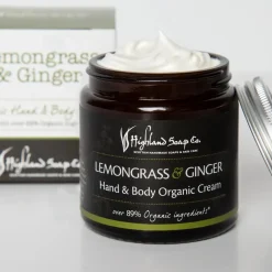 The Highland Soap Company Lemongrass & Ginger Hand & Body Organic Cream