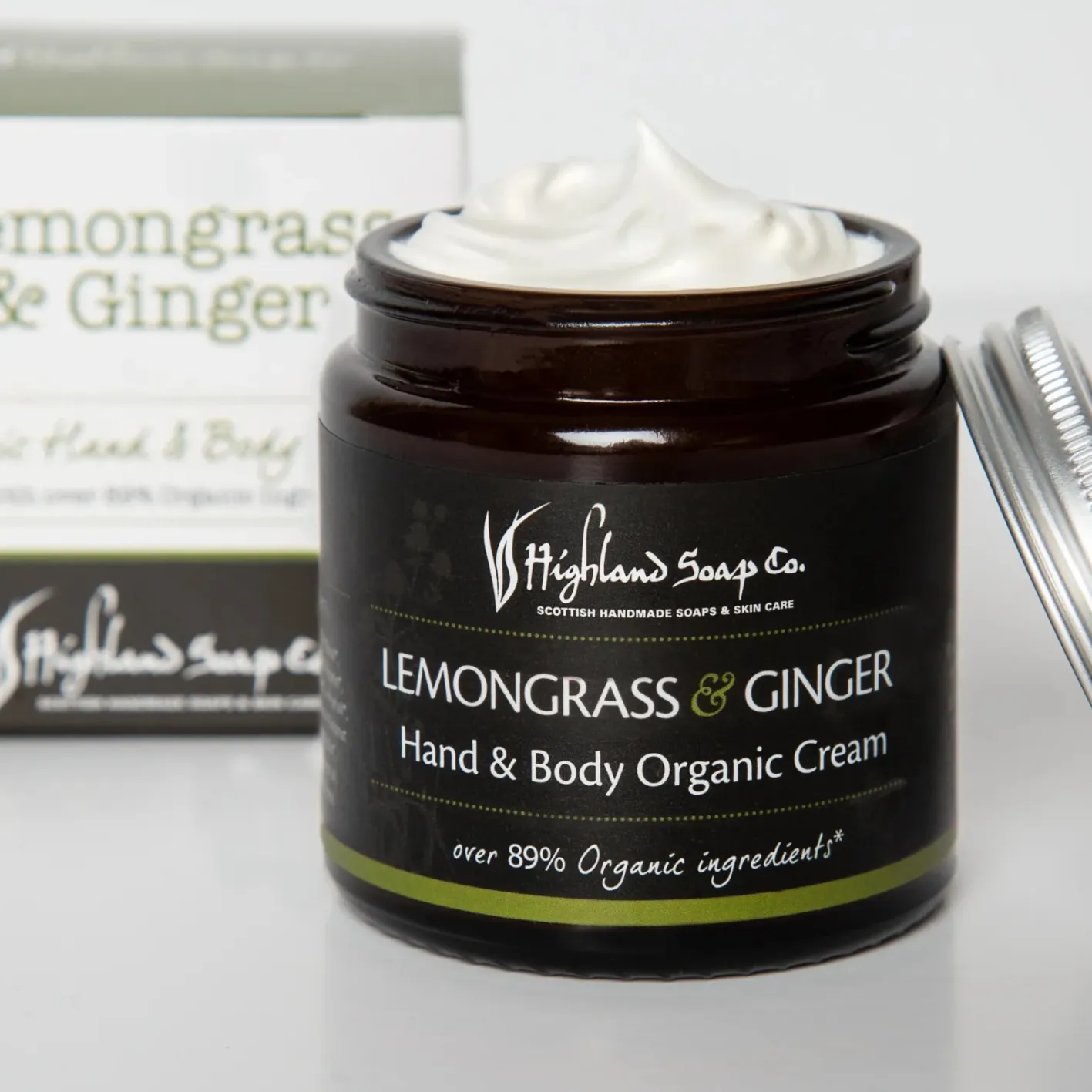 The Highland Soap Company Lemongrass & Ginger Hand & Body Organic Cream