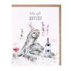 Wrendale Designs 'Let's Get Slothed' Blank Greetings Card