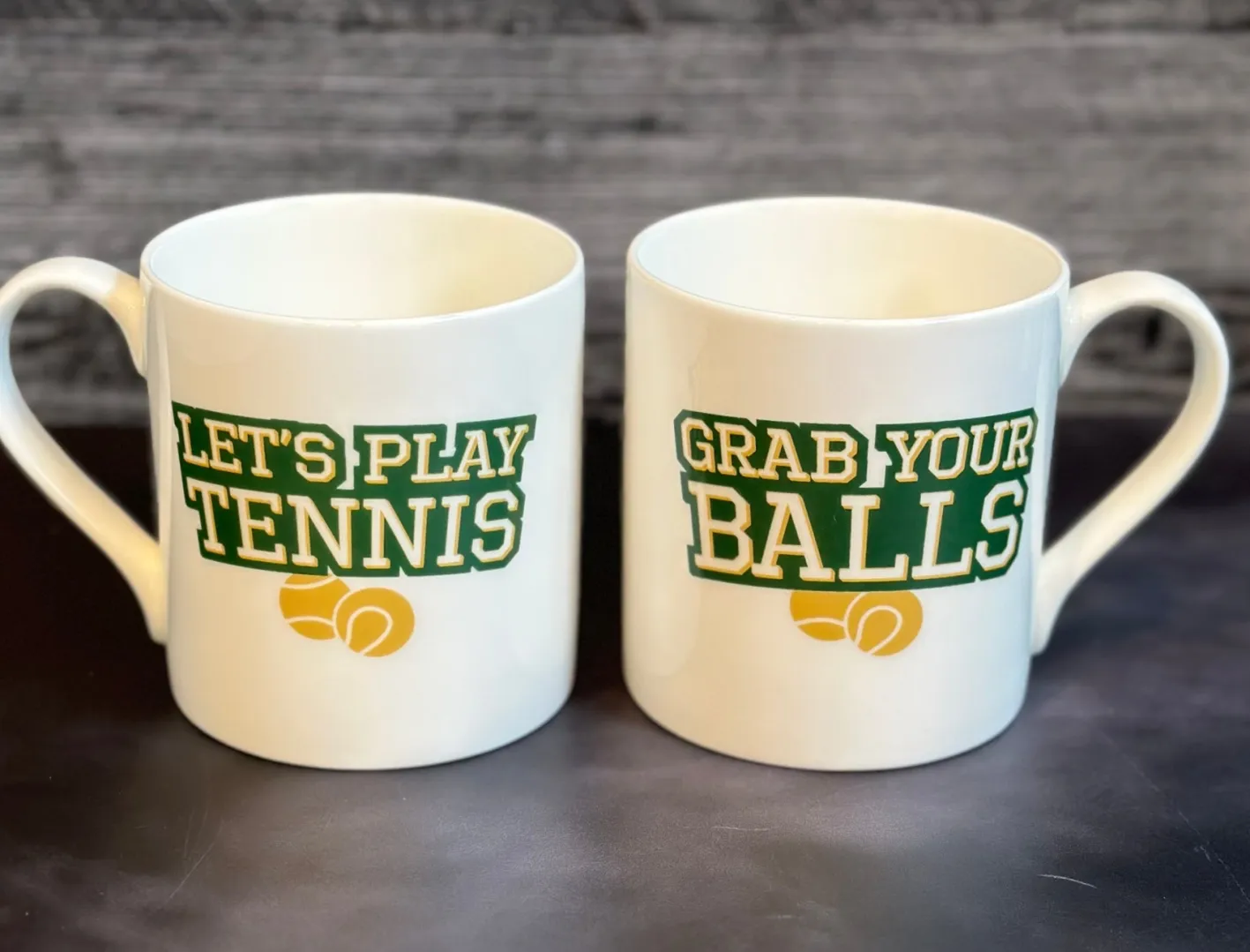 Mclaggan Smith Let's Play Tennis Bone China Mug