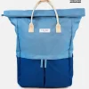 Kind Bag London Light Blue and Navy Hackney Large Backpack
