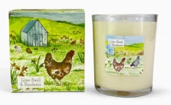 Heaven Scent Lime, Basil & Mandarin Votive Candle - Chicken & Shed