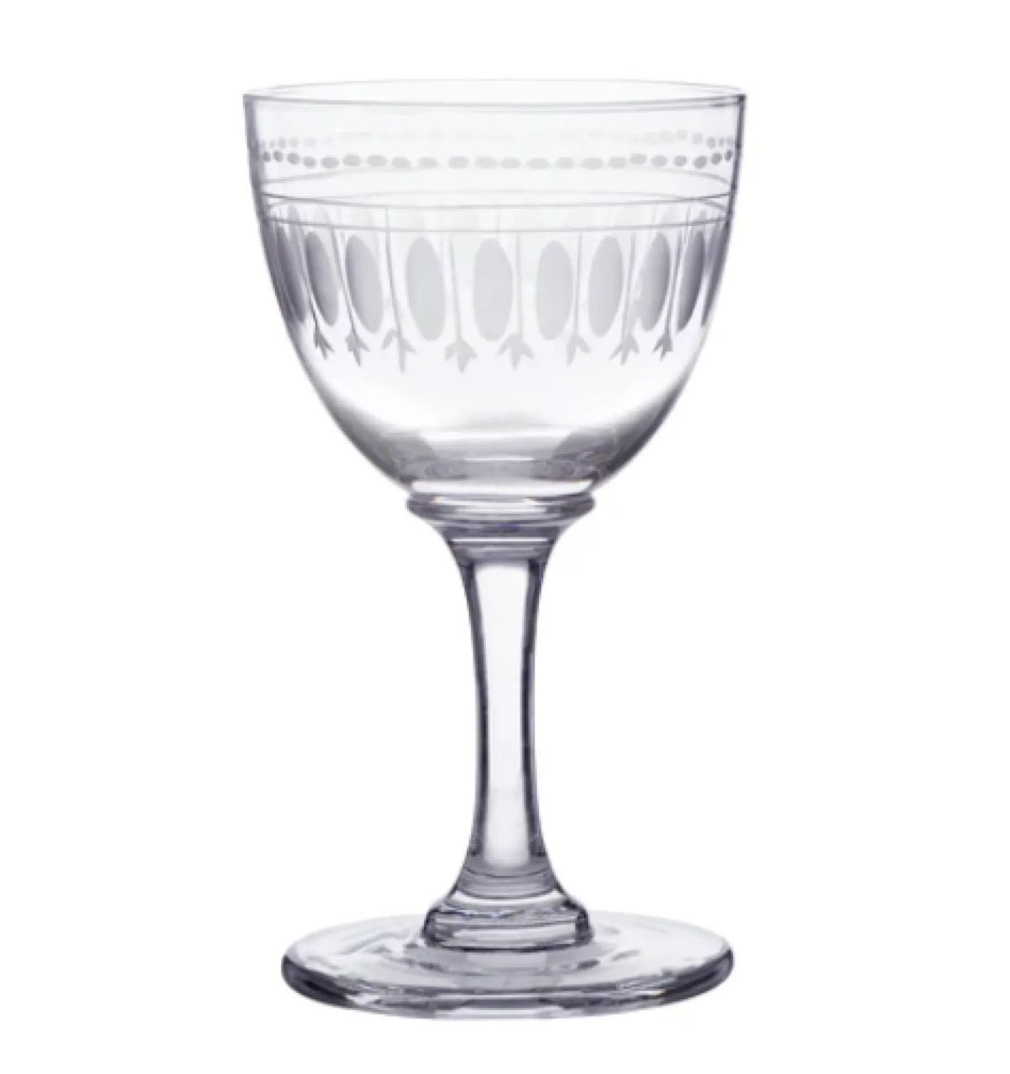 The Vintage List Liqueur Glass with Ovals Design by