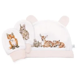 Wrendale Designs 'Little Forest' Baby Hat and Mittens Set