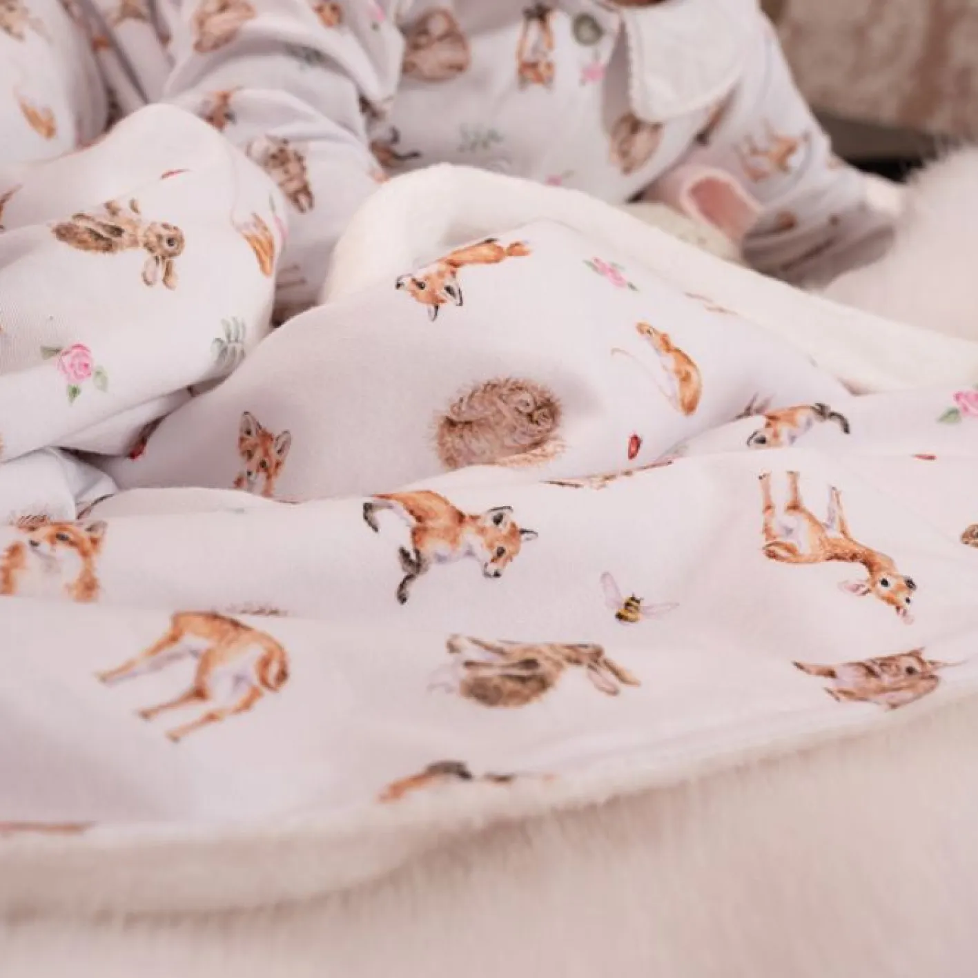Wrendale Designs 'Little Forest' Woodland Animals Baby Blanket