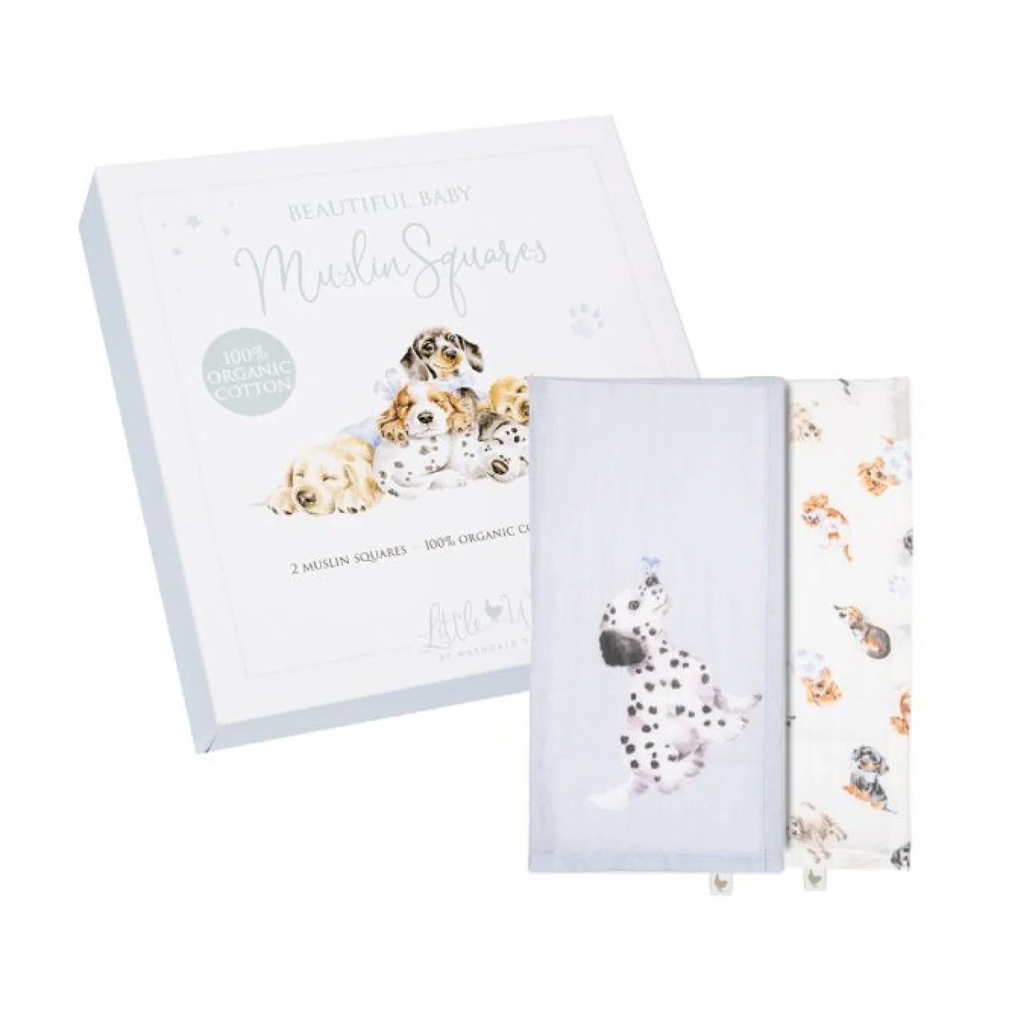 Wrendale Designs 'Little Paws' Muslin Gift Set