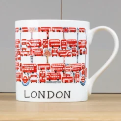 Mclaggan Smith London Bus Bone China Mug