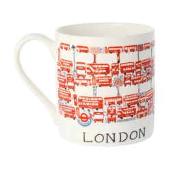 Mclaggan Smith London Bus Bone China Mug