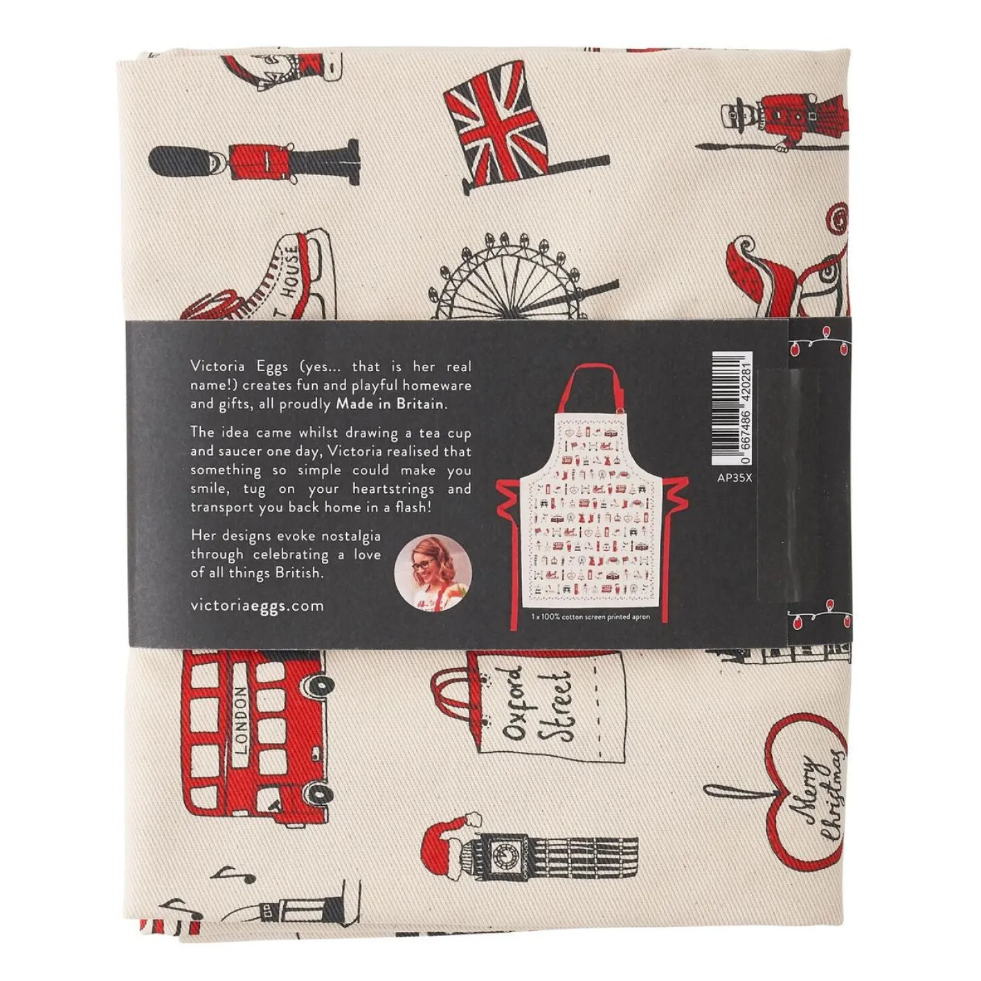 Victoria Eggs London Christmas Apron