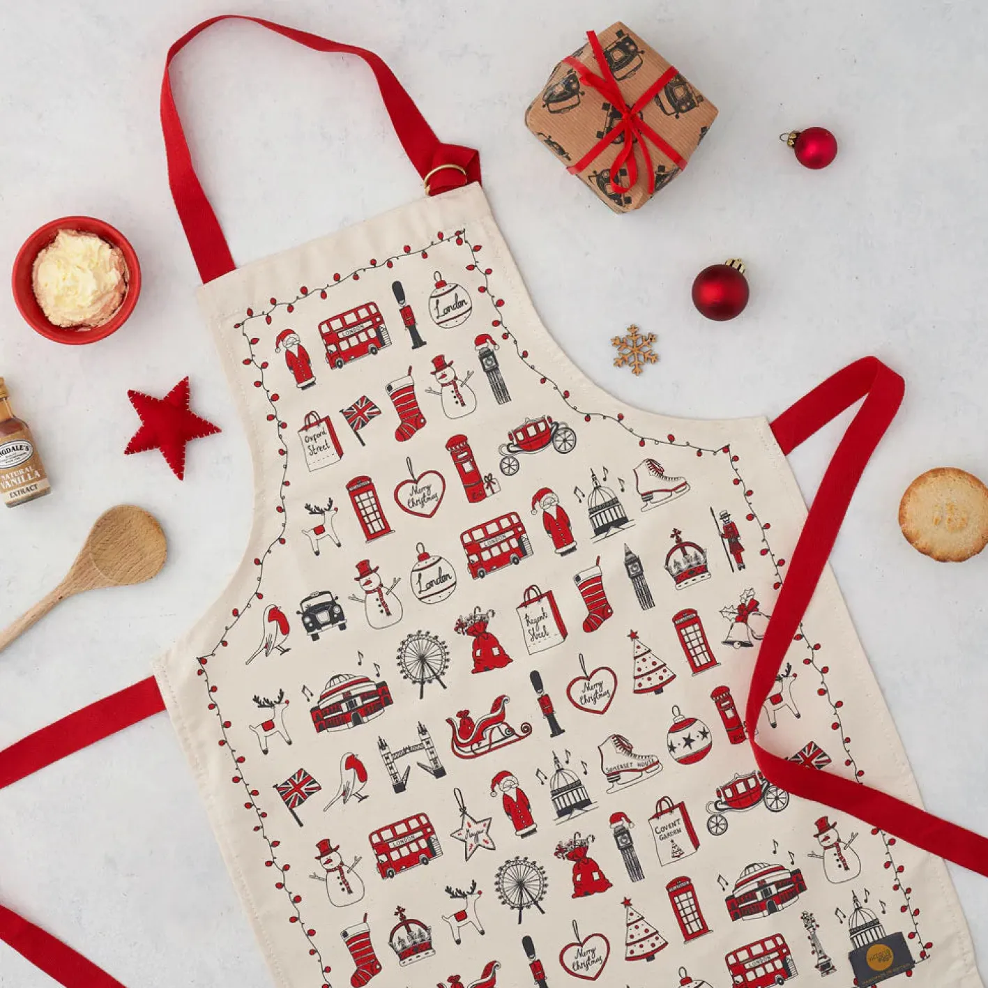 Victoria Eggs London Christmas Children's Apron
