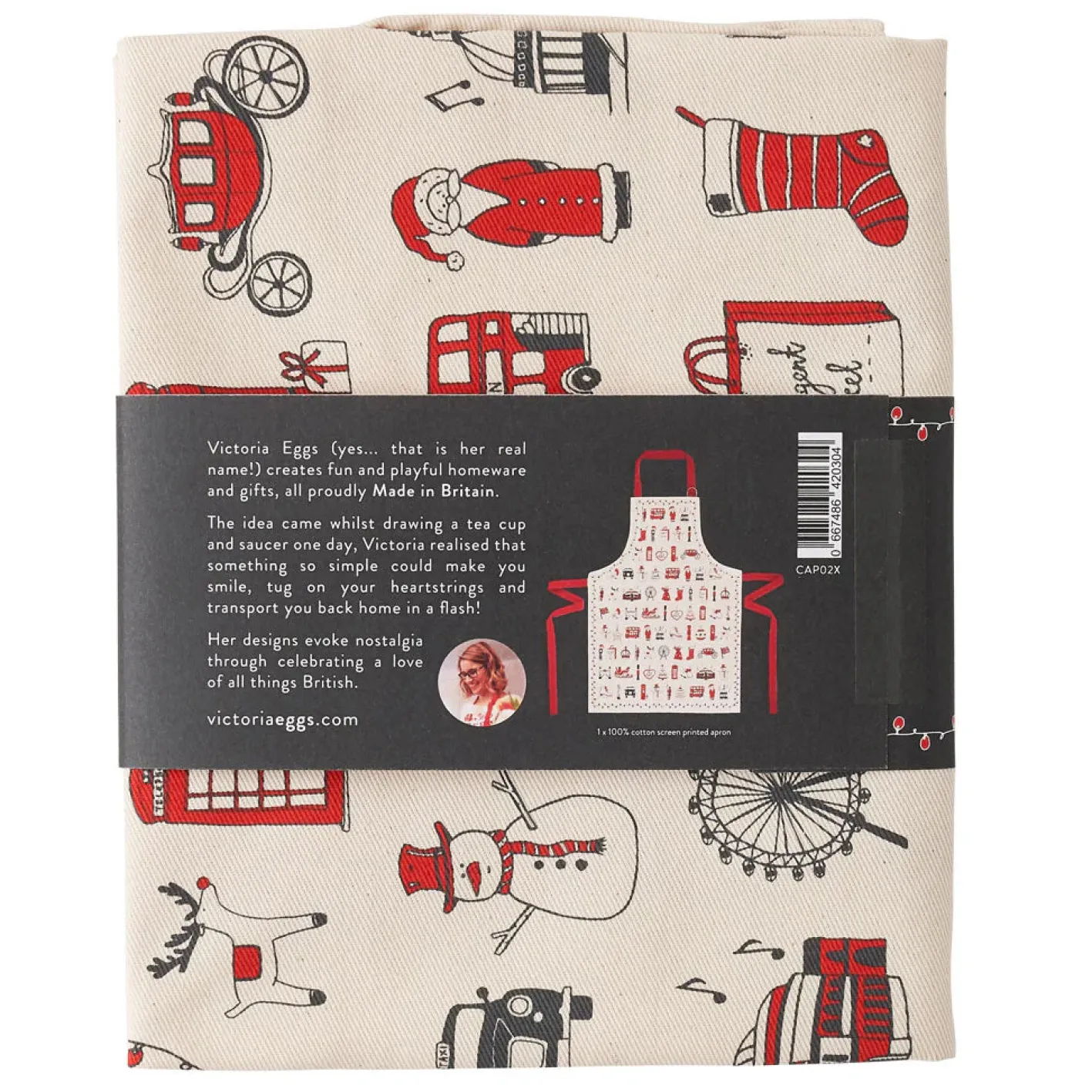 Victoria Eggs London Christmas Children's Apron