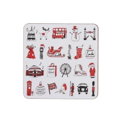 Victoria Eggs London Christmas Set of 4 Coasters
