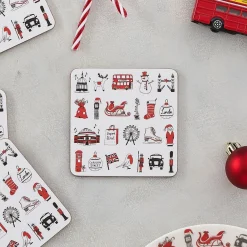 Victoria Eggs London Christmas Set of 4 Coasters