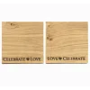 Selbrae Love & Celebrate Oak Coasters- Set of 2