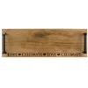 Selbrae Love & Celebrate Oak Serving Tray with Burnished Steel Handles