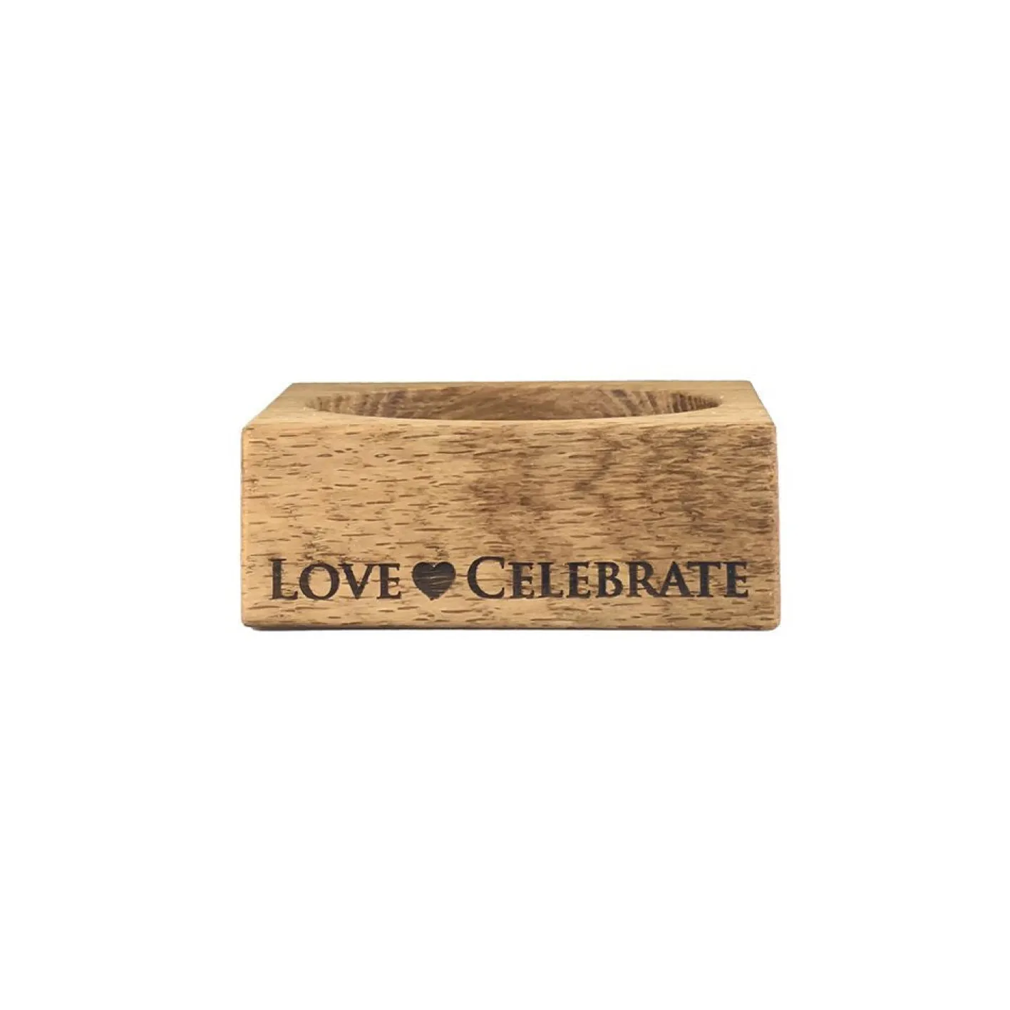 Selbrae Love & Celebrate Oak Wine Bottle Coaster