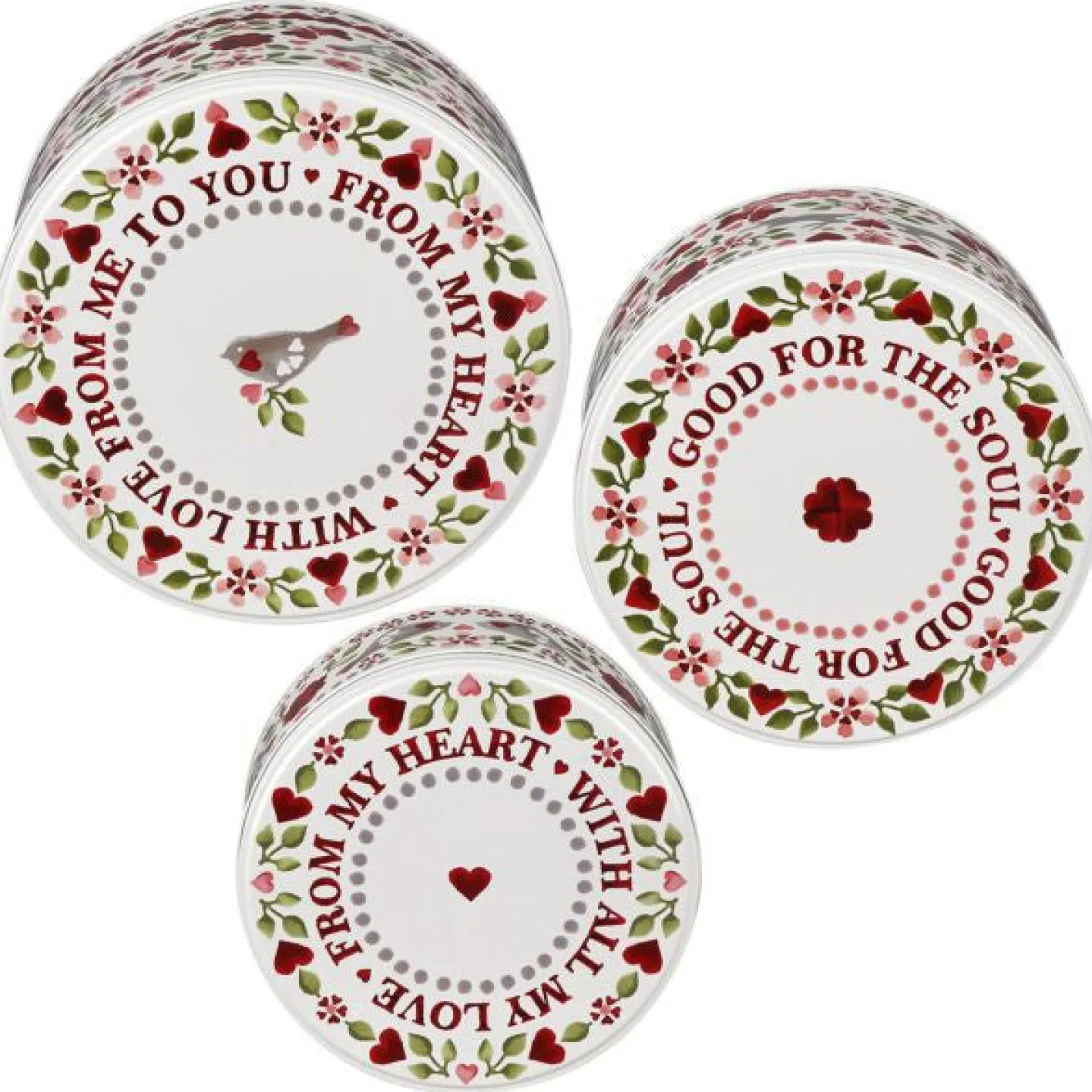 Emma Bridgewater Lovebirds Set of 3 Cake Tins
