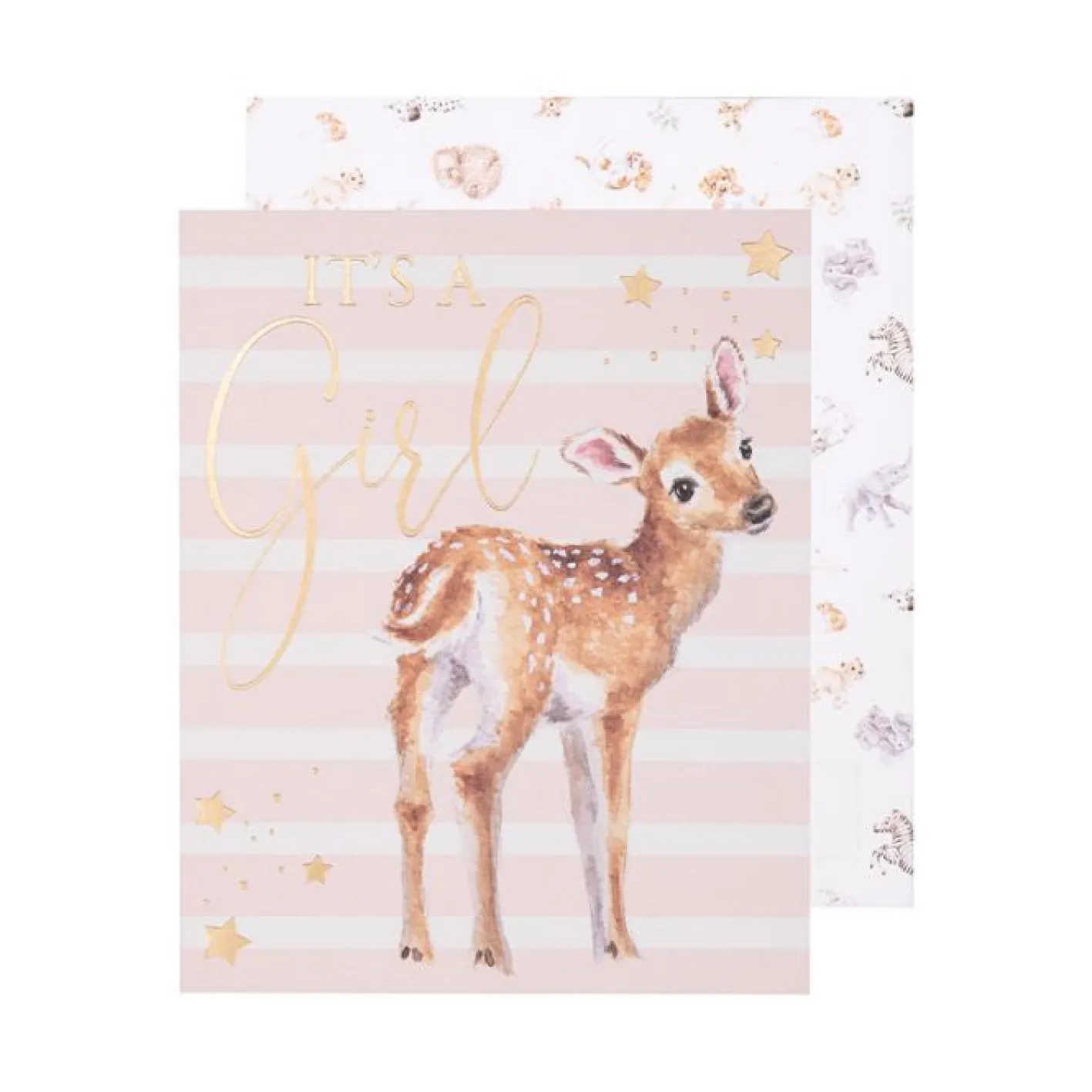Wrendale Designs Loved Deerly - It's a Girl Greetings Card