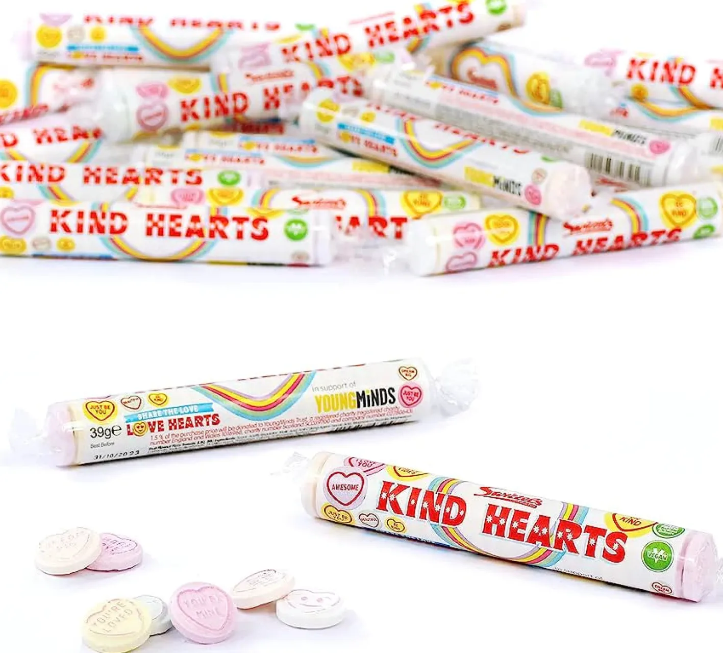 Tea & Biscuits Love Hearts Sweets