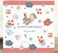 West Country Designs 'Lovely Daughter' Gingham Picnic Birthday Card