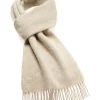 Bronte Moon Luxury Beige Merino Lambswool Scarf