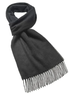 Bronte Moon Luxury Black Merino Lambswool Scarf
