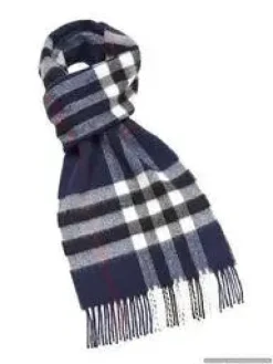 Bronte Moon Luxury Westminster Navy Merino Lambswool Scarf