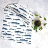 Corinne Alexander Mackerel Tea Towel by