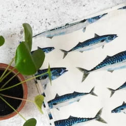 Corinne Alexander Mackerel Tea Towel by