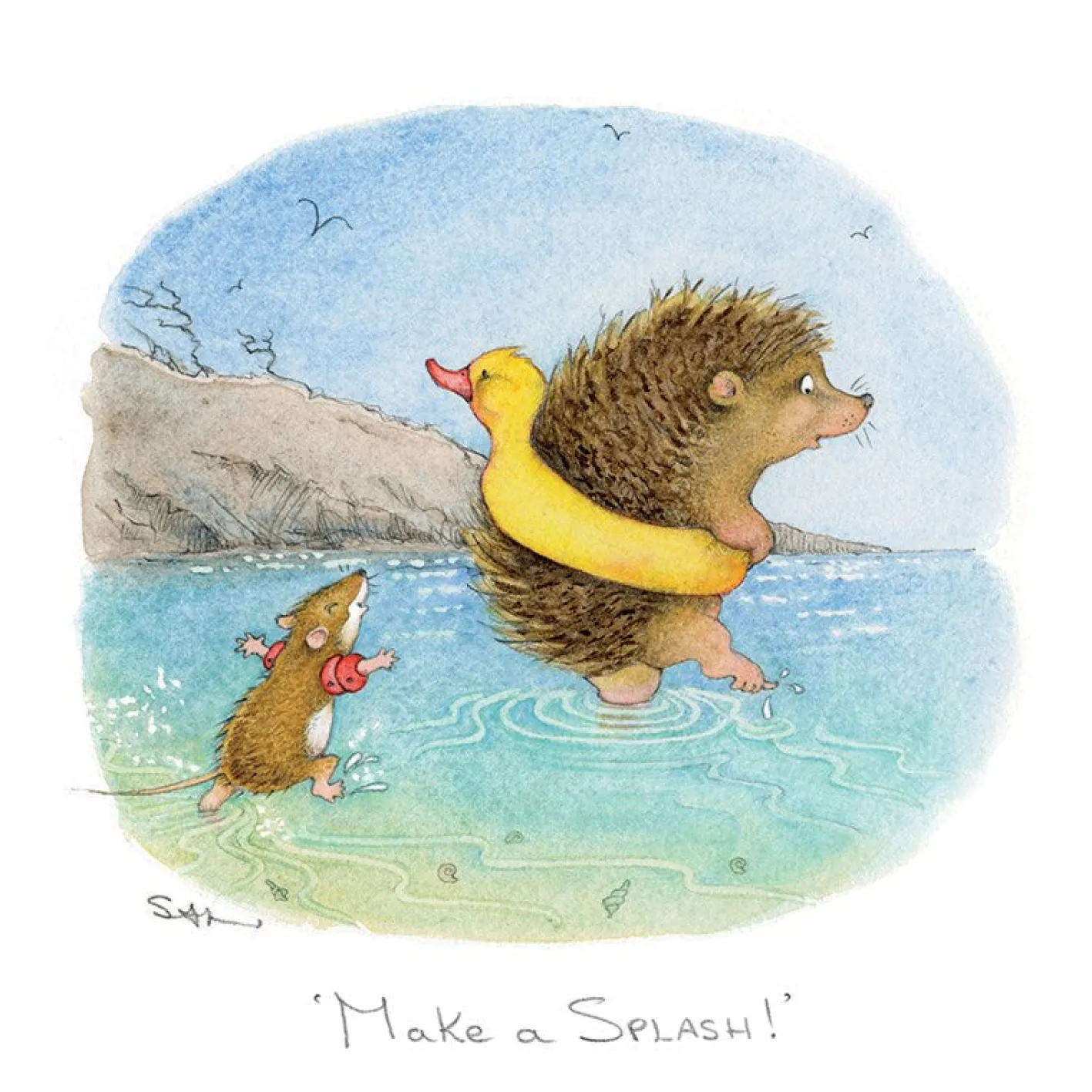 Moongazer Cards Make a Splash Greeting Card