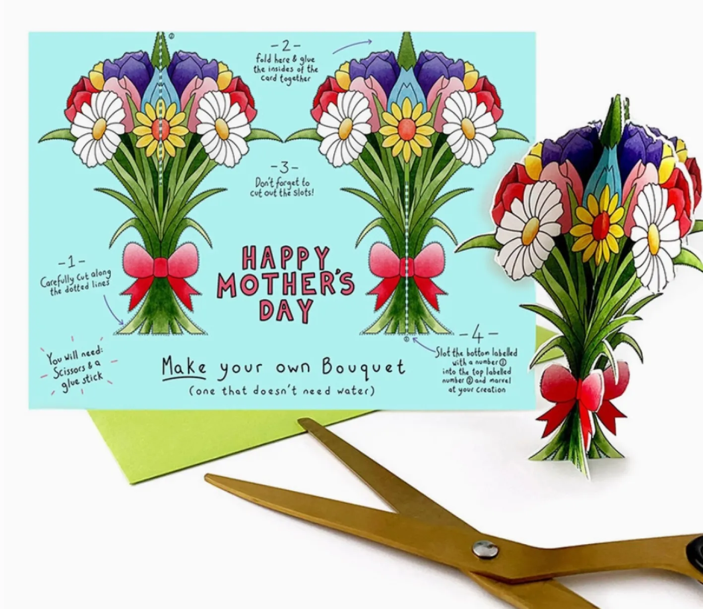 Yeti Make Your Own Bouquet Mother's Day Card