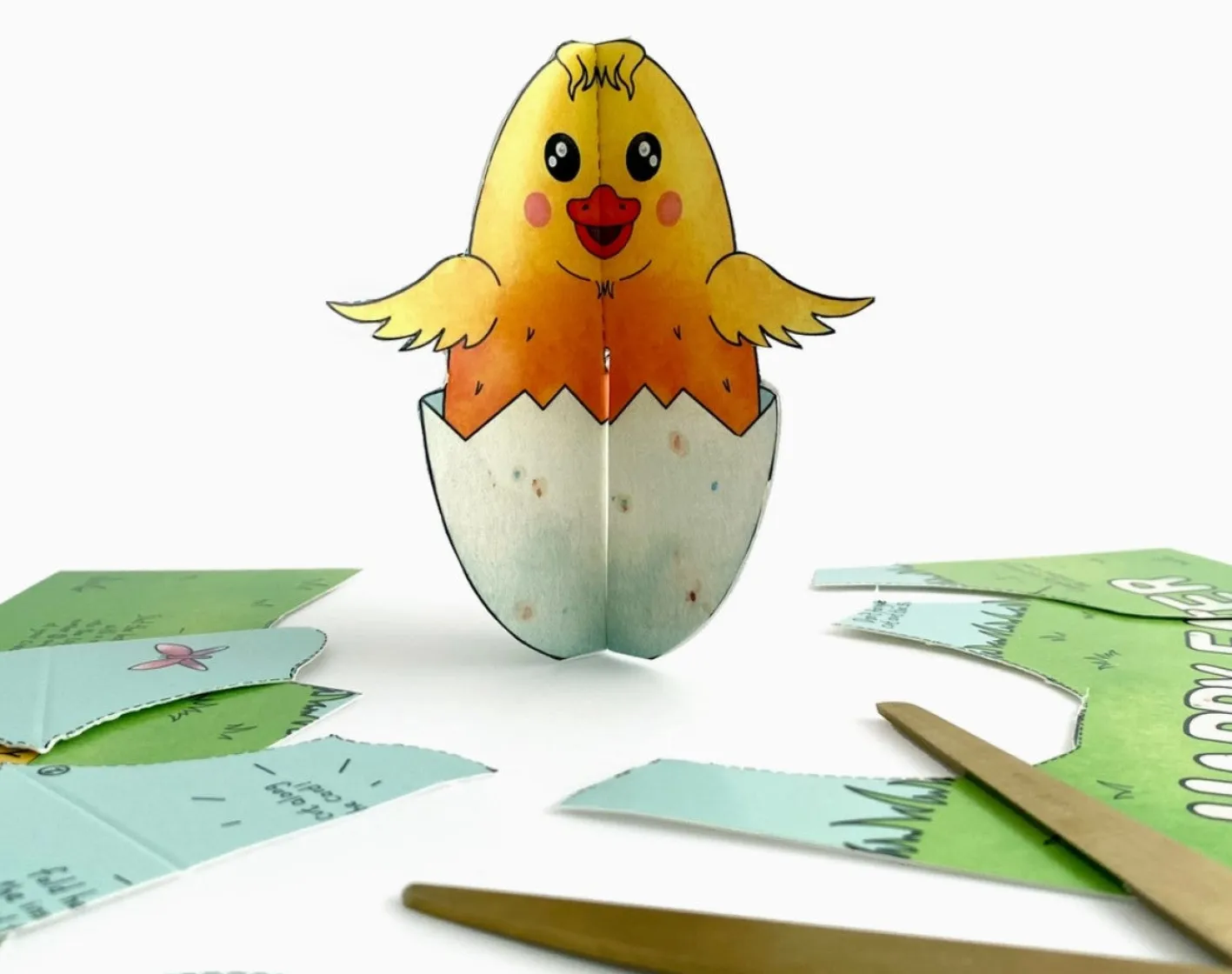 Yeti Make Your Own Easter Chick Easter Card
