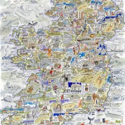 All Jigsaw Puzzles Map of Ireland 300 Piece Wooden Jigsaw Puzzle