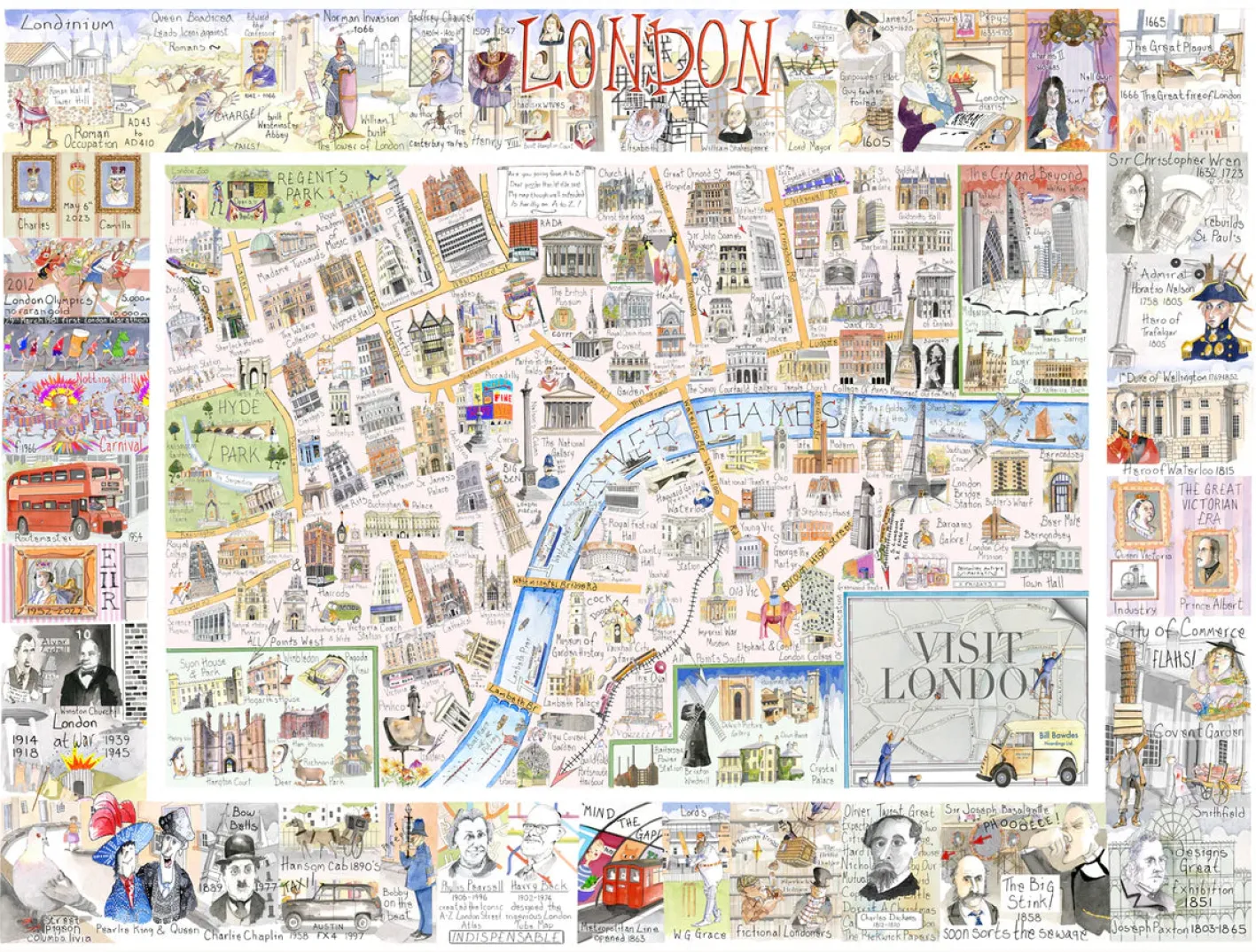 All Jigsaw Puzzles Map of London 1000 Piece Jigsaw Puzzle