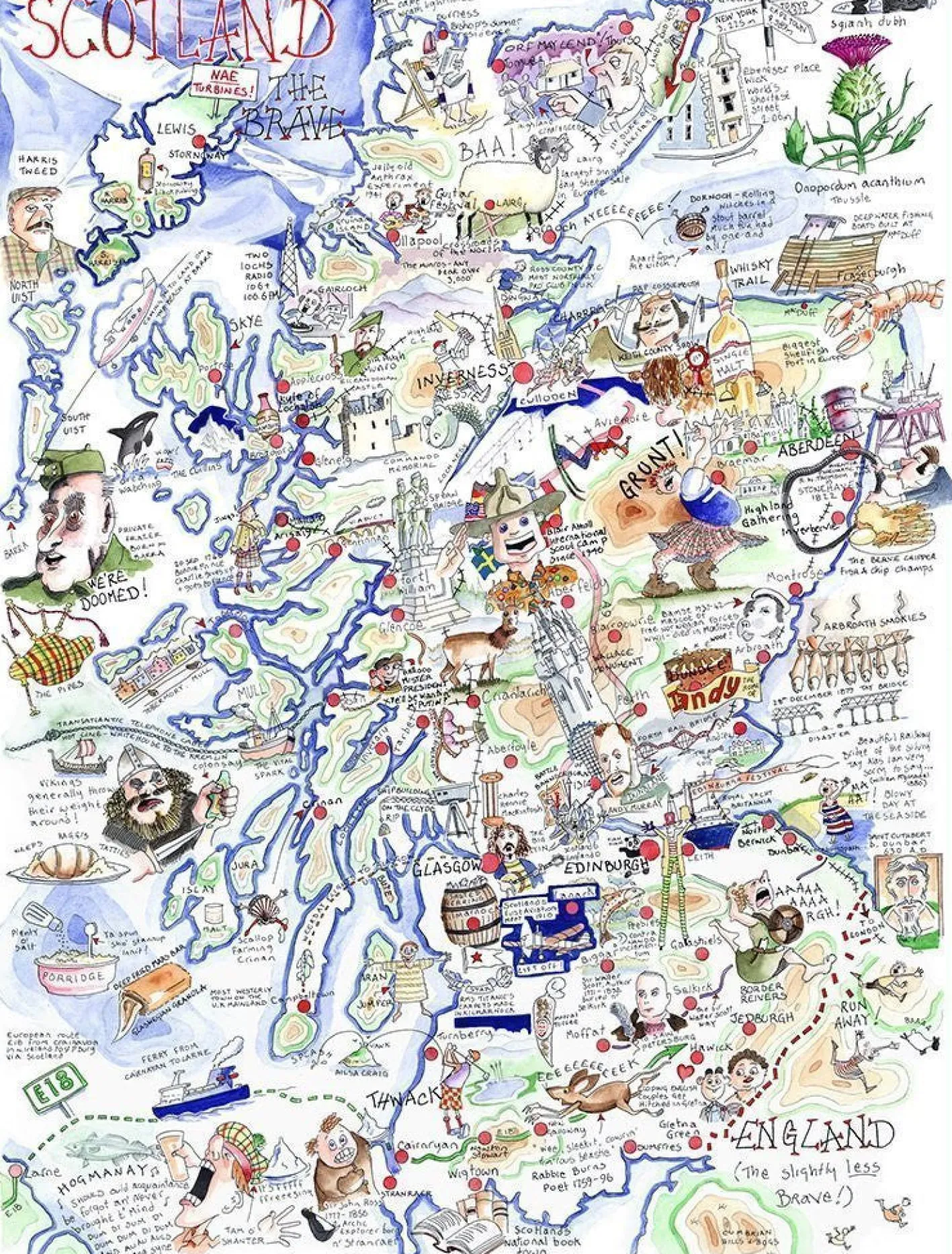 All Jigsaw Puzzles Map of Scotland 1000 Piece Jigsaw Puzzle