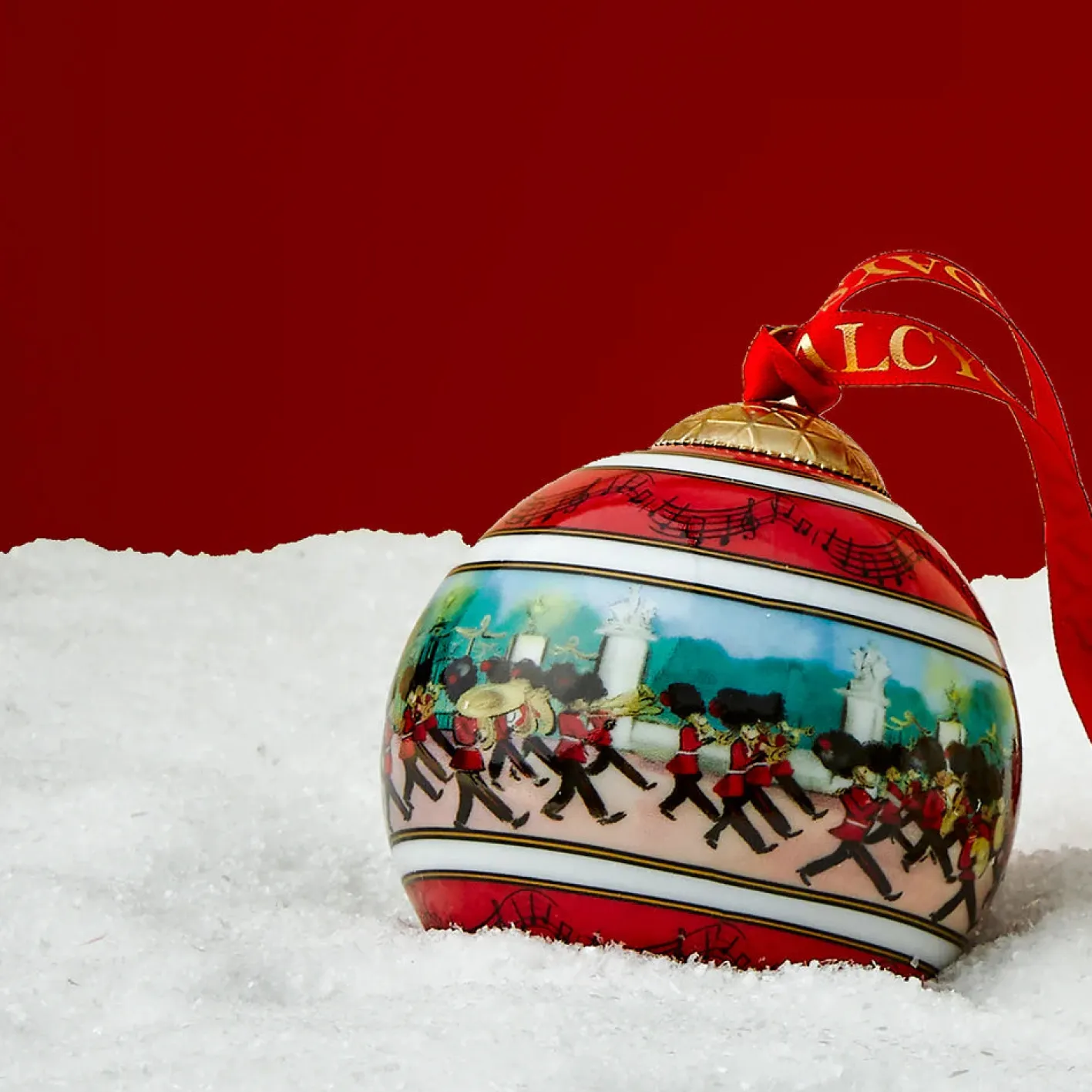 Halcyon Days Marching Down the Mall Bone China 3" Bauble
