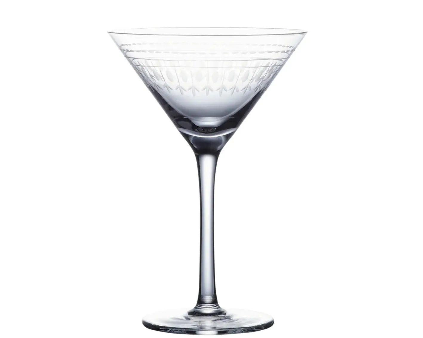 The Vintage List Martini Glass with Ovals Design by