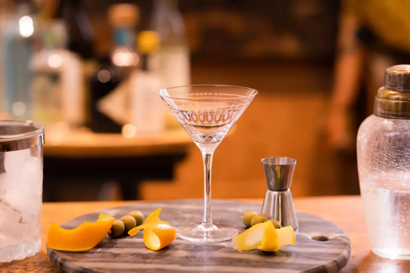 The Vintage List Martini Glass with Ovals Design by