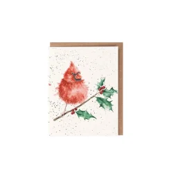 Wrendale Designs 'Merry and Bright' Cardinal Gift Enclosure Card