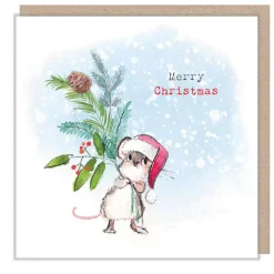 Paper Shed Design 'Merry Christmas' Mouse Christmas Card