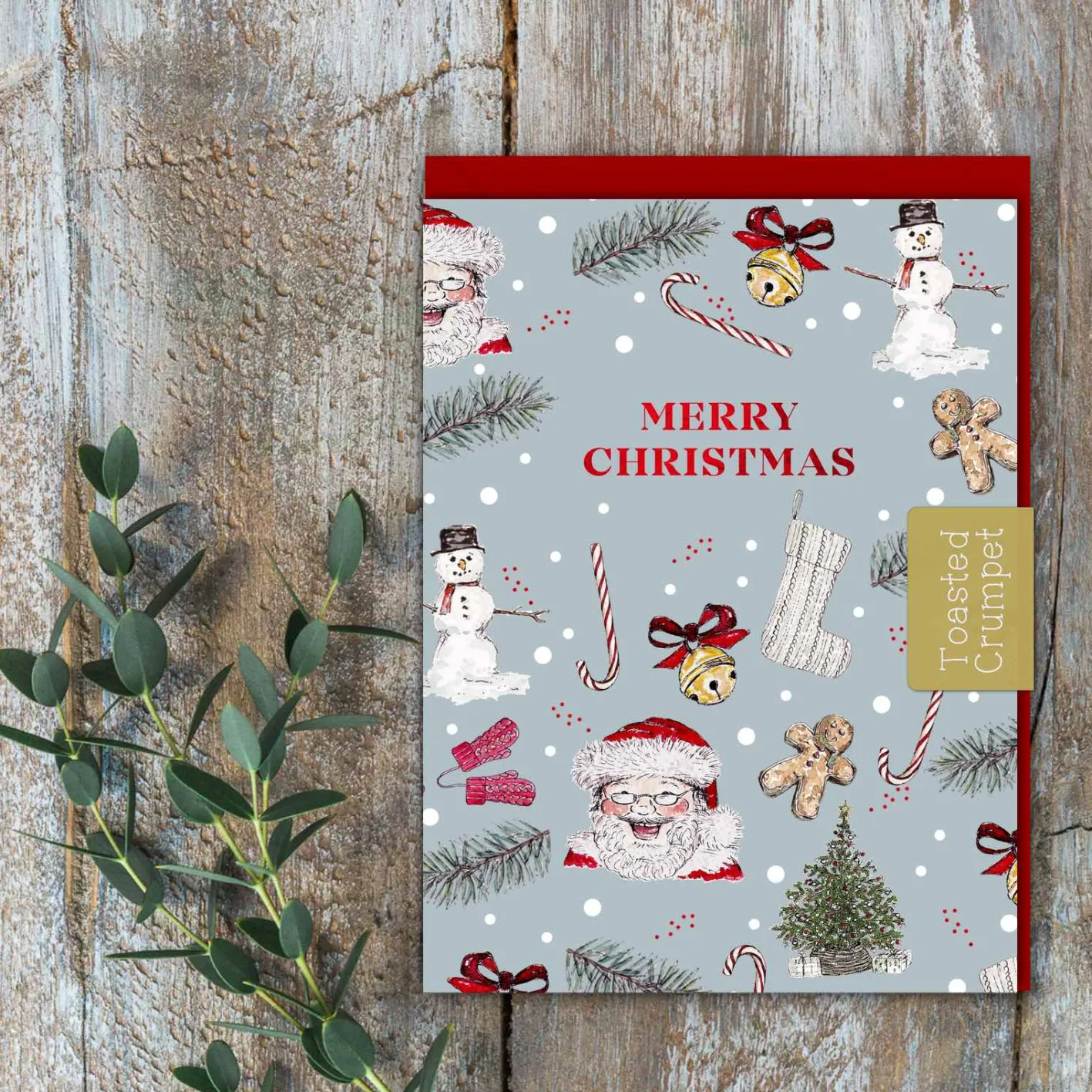 Toasted Crumpet Merry Christmas Small Greetings Card
